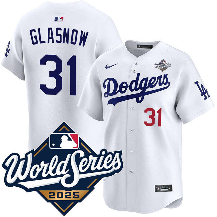 Los Angeles Dodgers #31 Tyler Glasnow Home Limited 2025 World Series Jersey