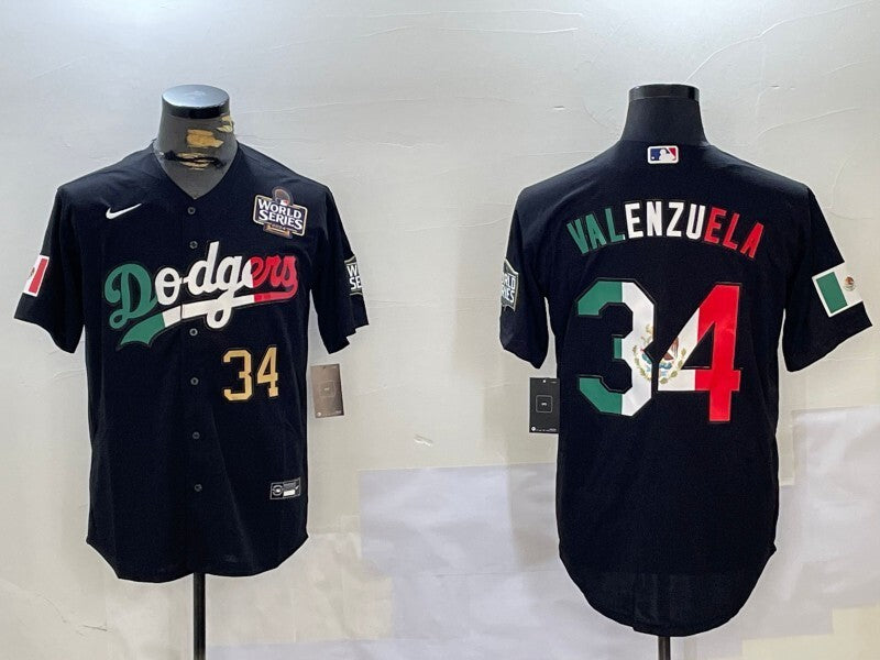 Los Angeles Dodgers #34 Fernando Valenzuela Dodgers Adult Style 3