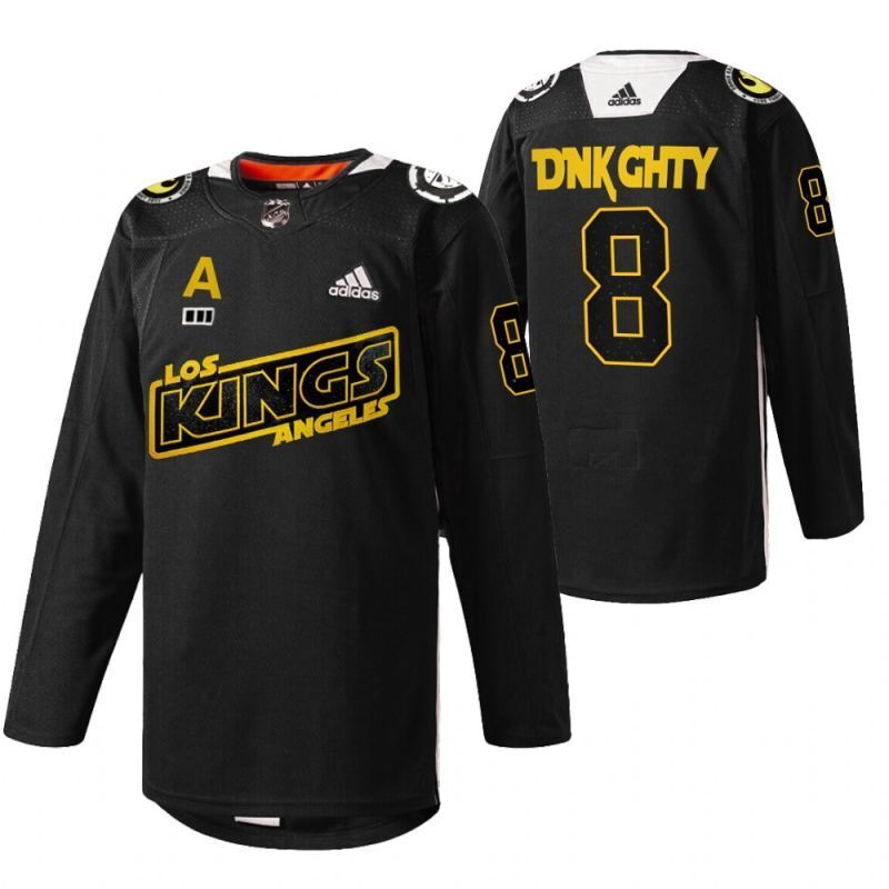 Los Angeles Kings #8 drew-doughty-black-star-wars-night-2022-warmup-jersey
