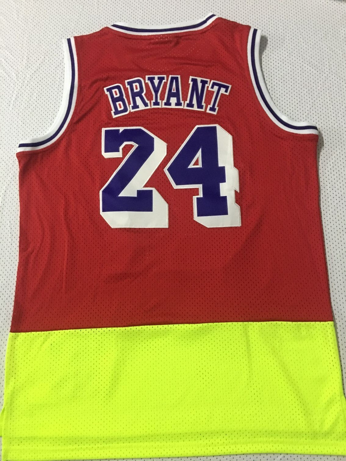 Los Angeles Lakers #24 Kobe Bryant Lakers 24 # Kobe Red + Edition Premium Mesh Jersey Style 1