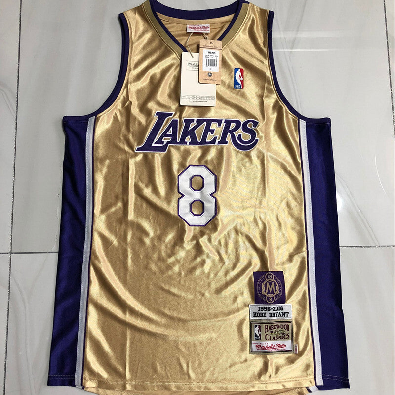 Los Angeles Lakers #8 Kobe Bryant Kobe 8 # 2020 Edition Gold Jersey Style 2