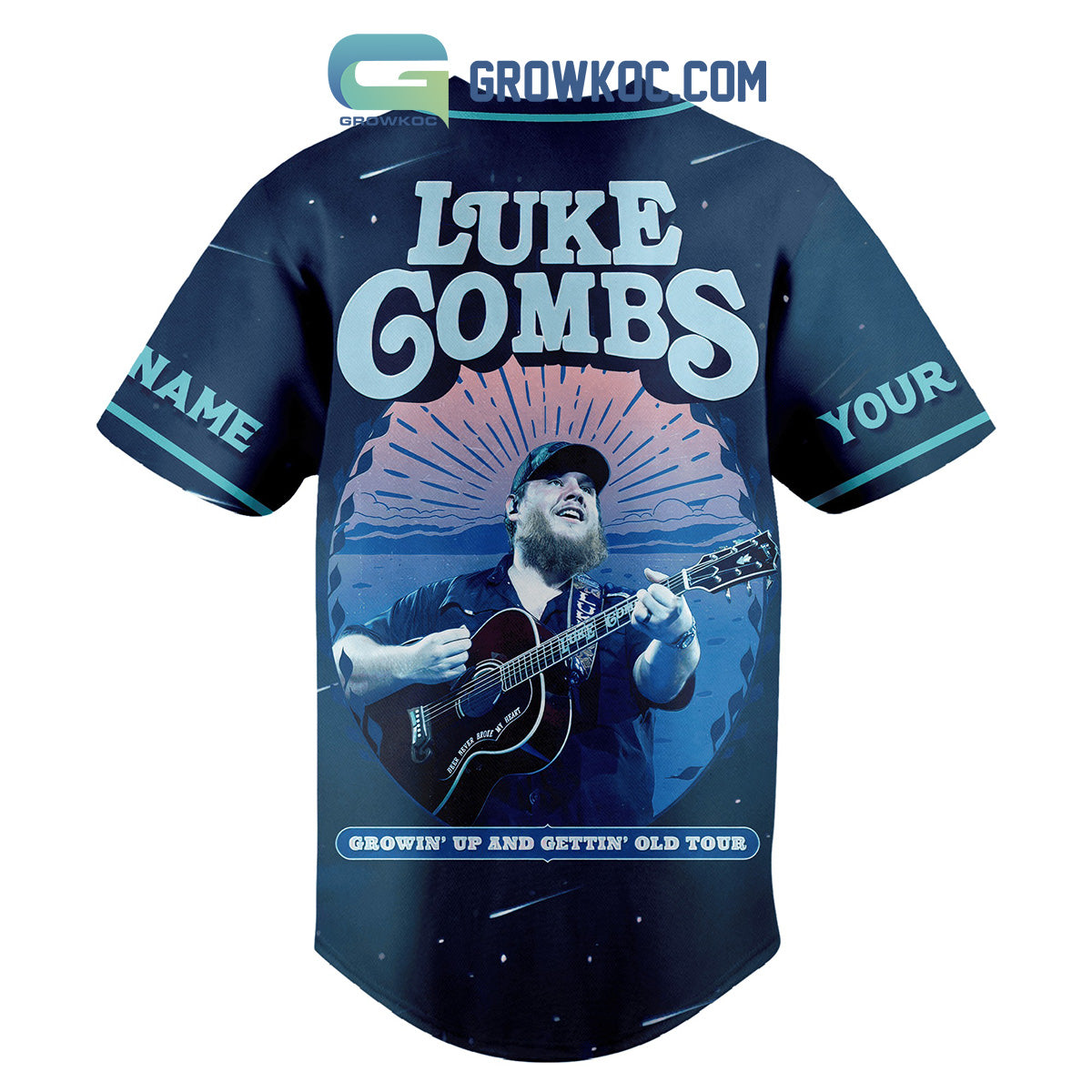 Luke Combs Growing Up And Getting Old Tour Personalized Baseball Jersey