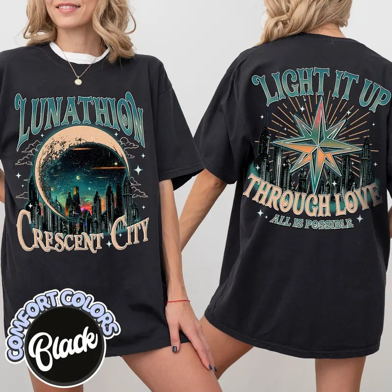 Lunathi0n Crescent City Shirt, Through Love, All Is Possible,BrYce Quinlan Shirt,Starb0rn Princess,Fandom Shirt,Bookish...