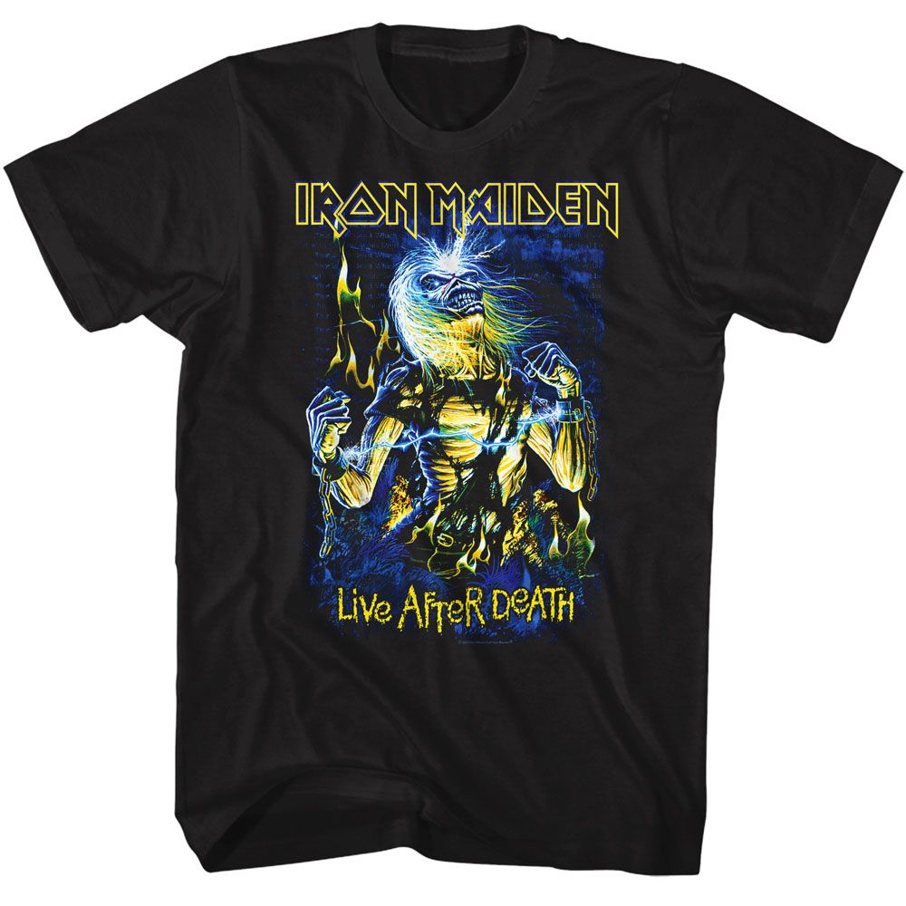 Iron Maiden - Live After Death - American Classics - Solid Black Adult Short Sleeve T-Shirt