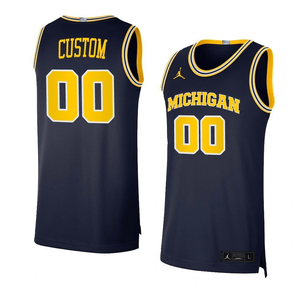 MICHIGAN WOLVERINES Custom Basketball Jersey Dri-FIT Swingman Navy
