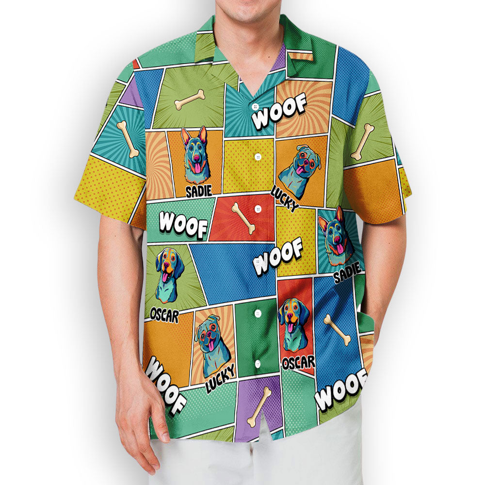 Pop Art Woof You - Personalized Custom Hawaiian Shirt