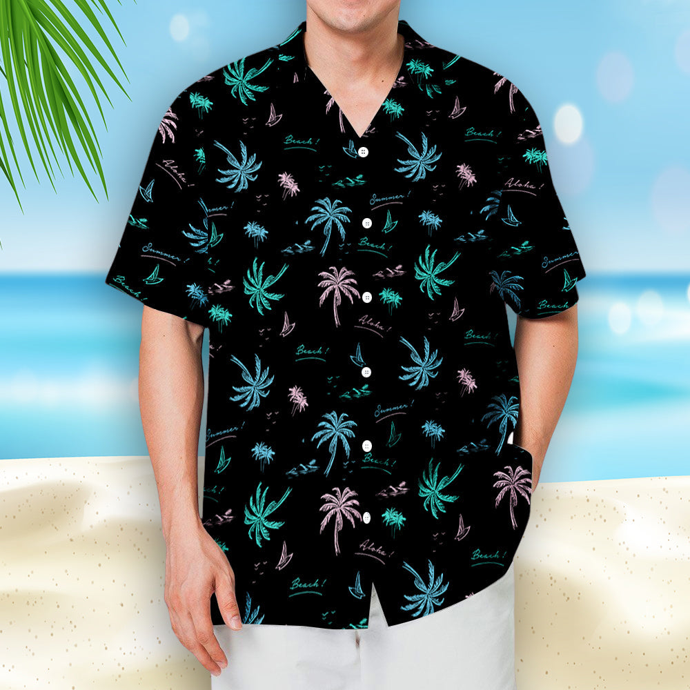 Best Cat Dad Ever Paw - Personalized Custom Hawaiian Shirt