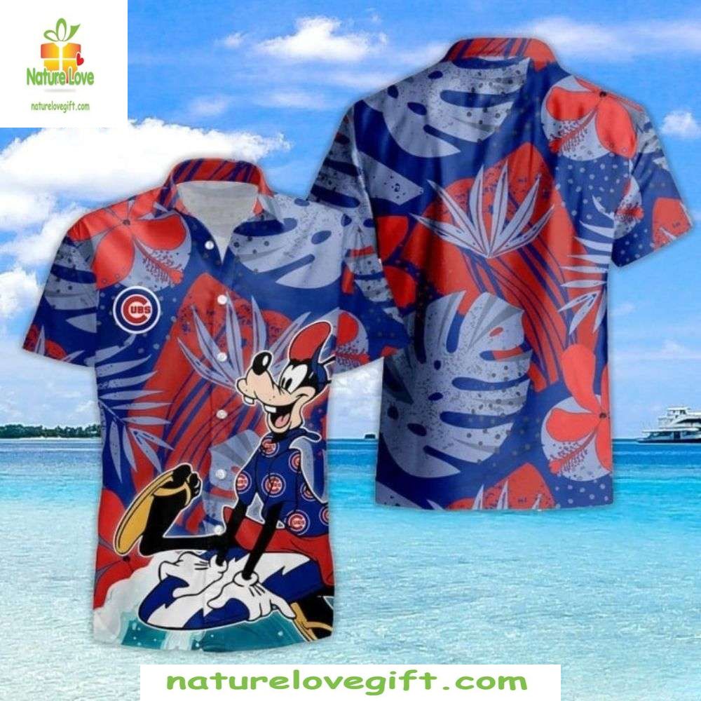 Chicago Cubs Hawaiian Shirt Goofy Surfing Graphic Baseball Apparel