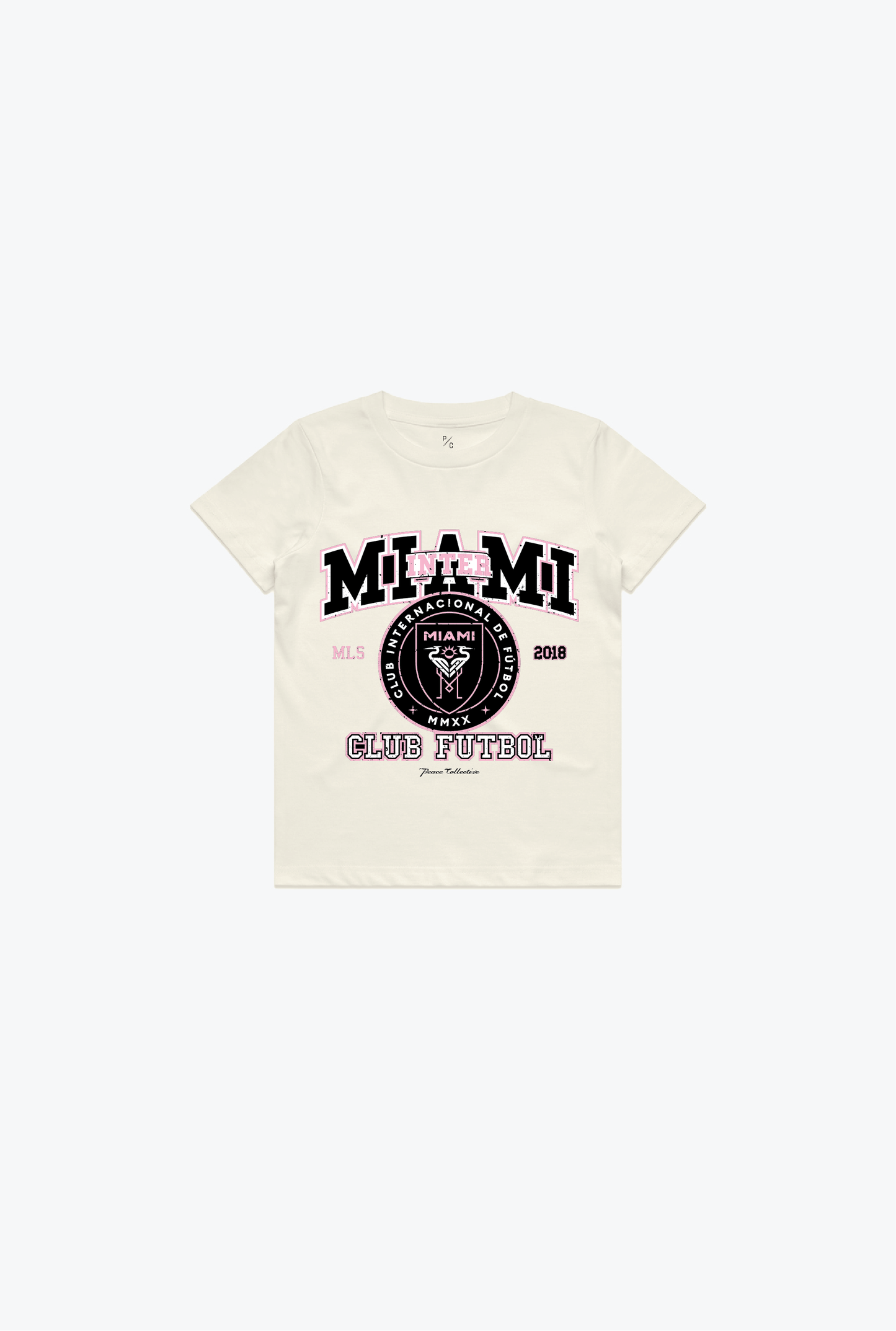 Inter Miami CF Vintage Washed Kids T-Shirt - Ivory