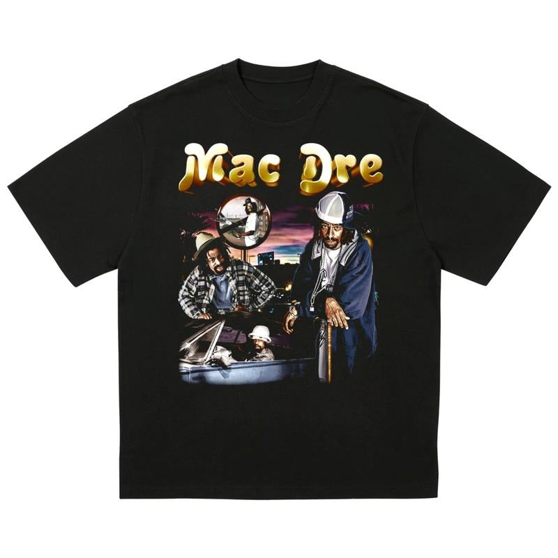 Mac Dre T-Shirt Vintage Rap Tee Streetwear Hip Hop Graphic Concert Merch 90S Y2K, Unisex Graphic Tees Gothic Grunge Y2K Emo Scene Amity Affliction Style Clothes Menswear Womenswear Streetwear