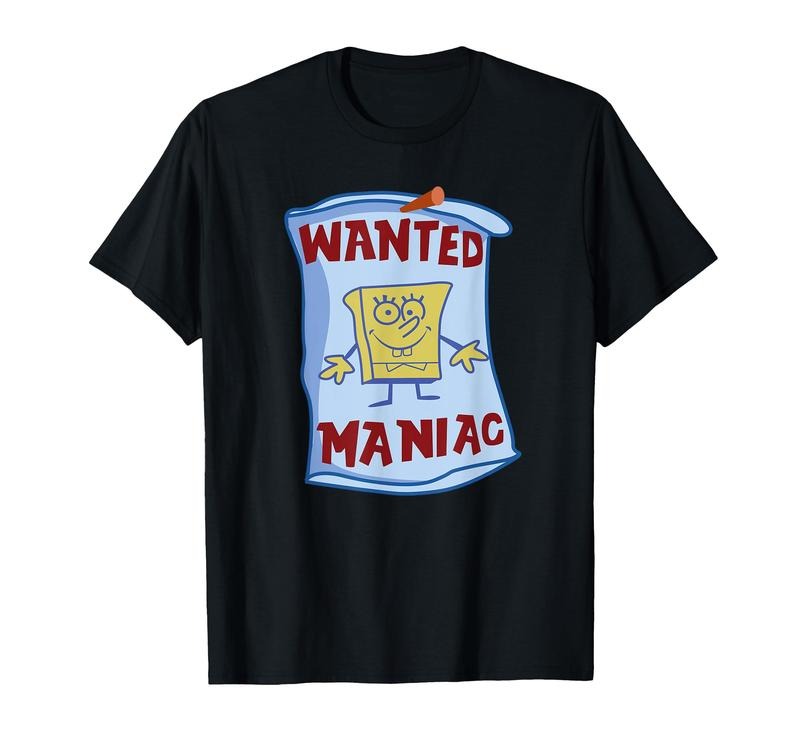 Mademark Sponge Wanted Maniac T-Shirt Graphic Tee
