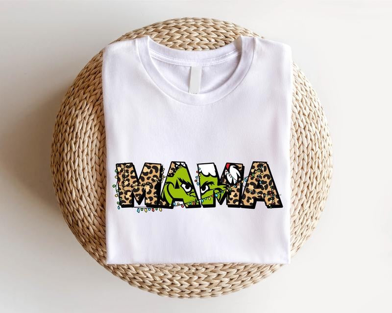 Mama Christmas Shirt, Christmas Mom T-Shirt, New Mom Gift Tee, Trendy Mother Shirt For Christmas, Mama To Be Xmas Tee,...