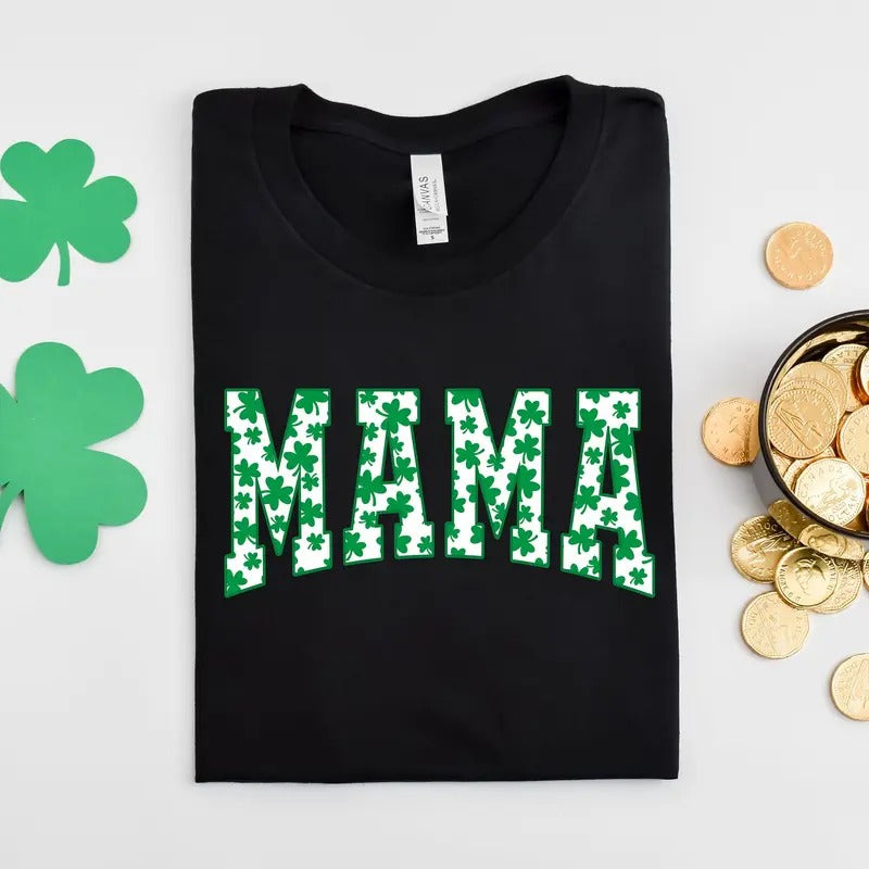 Mama Shamrock Shirt St Patricks Day Sweatshirt For Mama Irish Mom Sweatshirt Lucky Mama Sweatshirtst Patrick's Day...