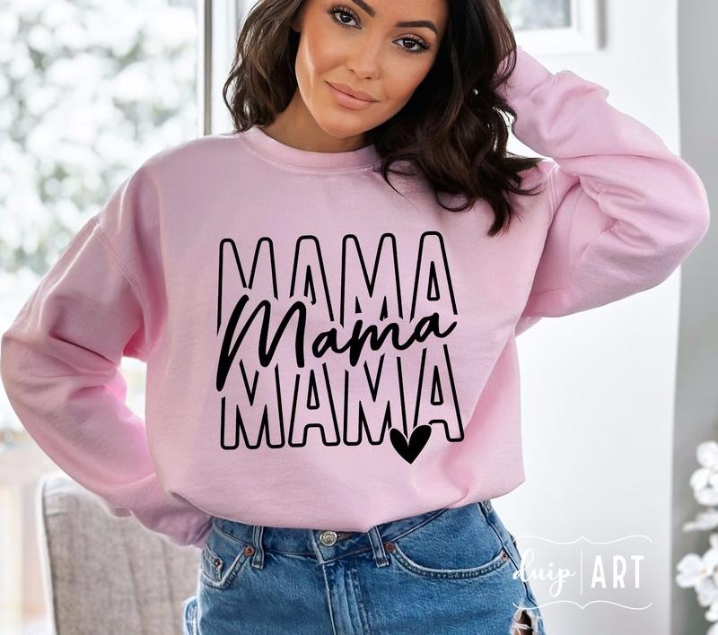Mama Sweatshirt and T shirt Casual Fabric Hoodie | InkThreadWorks.com