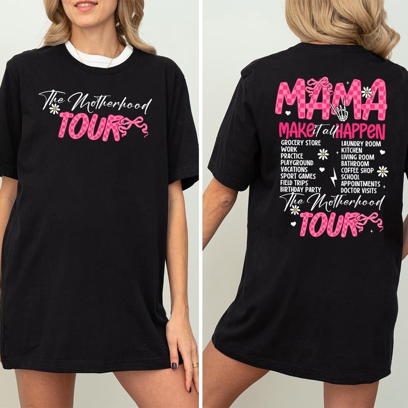 Mama Tour Hoodie, Motherhood Shirt, Funny Mom Graphic Tee Gift for Mom, Mothers Day Gift, Mom Life, Mom To Be