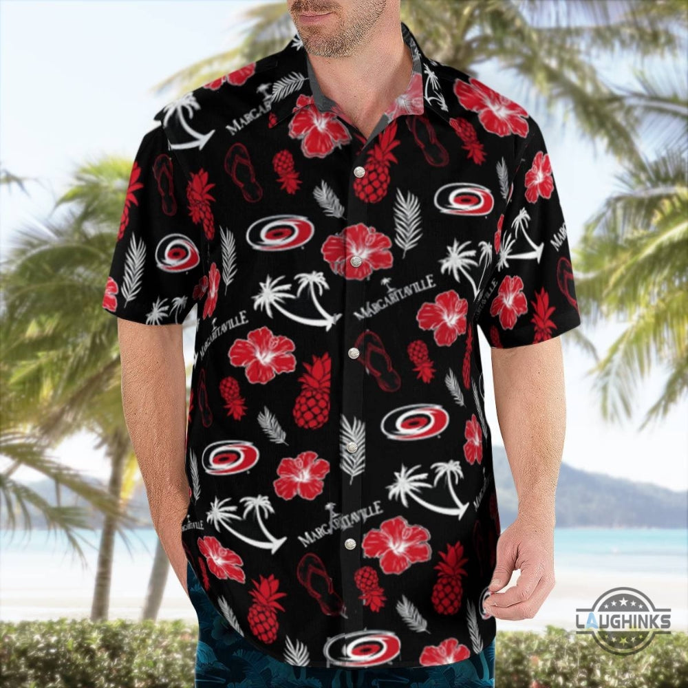 Margaritaville Hurricanes Hawaiian Shirt And Shorts Carolina Canes Hockey Season Aloha Shirts Giveaway 2024