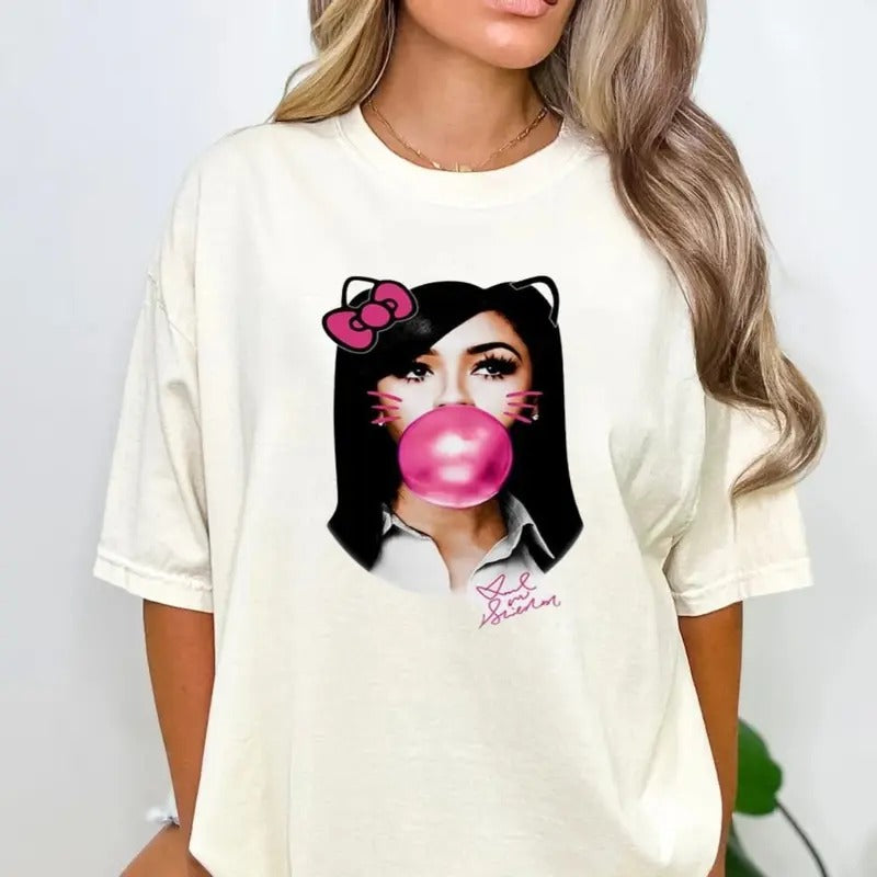 Mariah The Scientist Pink Kitty Bubble Gum Graphic T Shirt, Pink Pony Club T Shirt, Unisex Short Sleeve Tee Shirt, Casual Clothing Top Womenswear