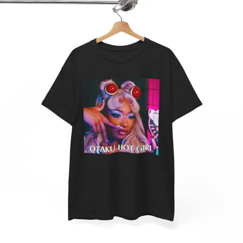Megann TS Otaku Hot Girl T-Shirt Unisex Heavy Cotton Tee Hip Hop Graphic Shirt