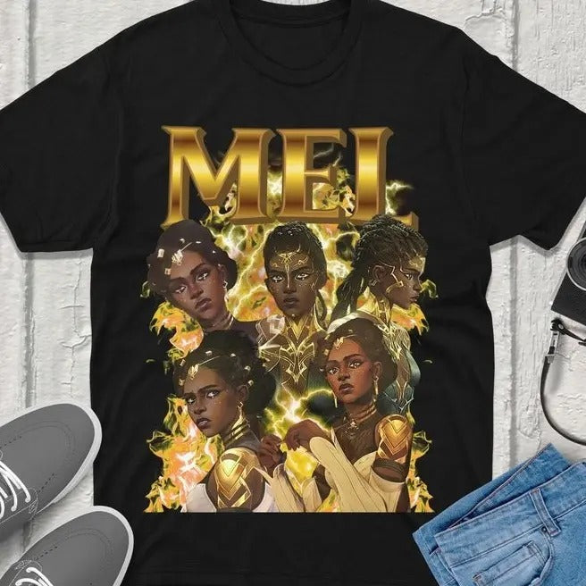 Mel Arcane T-Shirt Unisex Vintage Streetwear League of Legends Shirt Anime Apparel fanmerch lol Merchandise League of Legends Fan gift