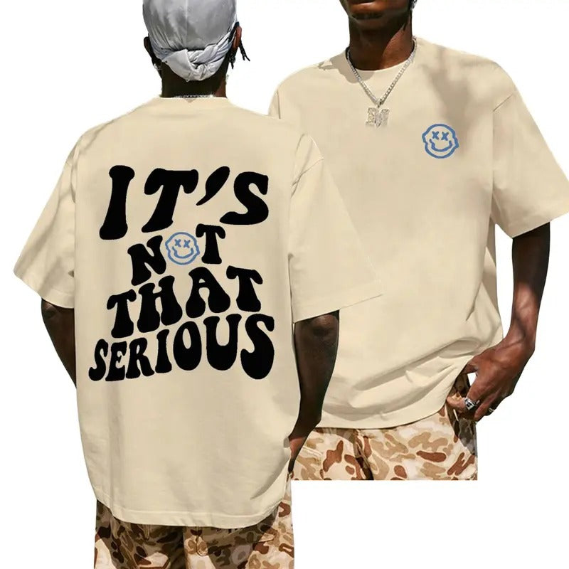 Men's Cartoon Expression & Letter Print Drop Shoulder Tee, Summer Outfits 2025, Regular Fit Casual Short Sleeve Round Neck T-Shirt for Summer