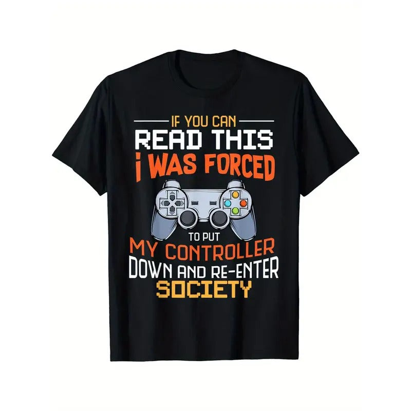 Mens Game Console Graphic T-shirt - Stylish Crew Neck, Short Sleeve, Summer Sportswear - Ultra-Comfortable, Lightweight & Versatile for Casual Days Made in USA
