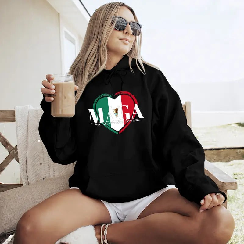Mexicans Aint Going Anywhere MAGA Shirt Hoodie, Sweatshirt | InkThreadWorks.com