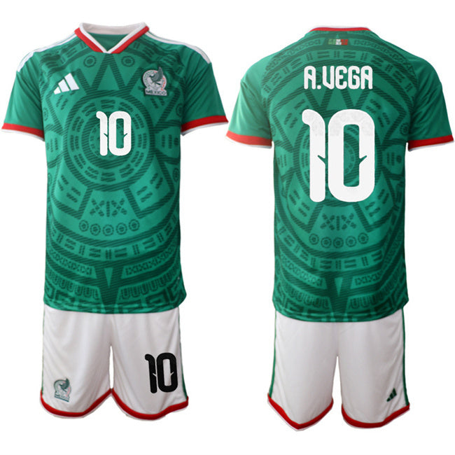 Mexico #10 Alexis Vega Green 2026 World Cup Home Soccer Jersey Suit