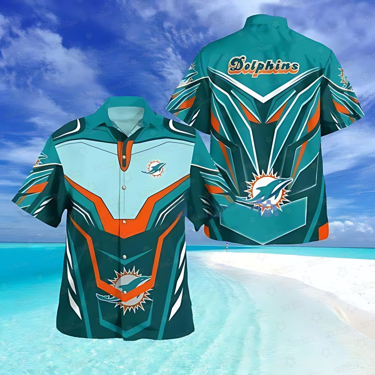 Miami Dolphins Hawaiian Shirt Cyber Shield Design 857360