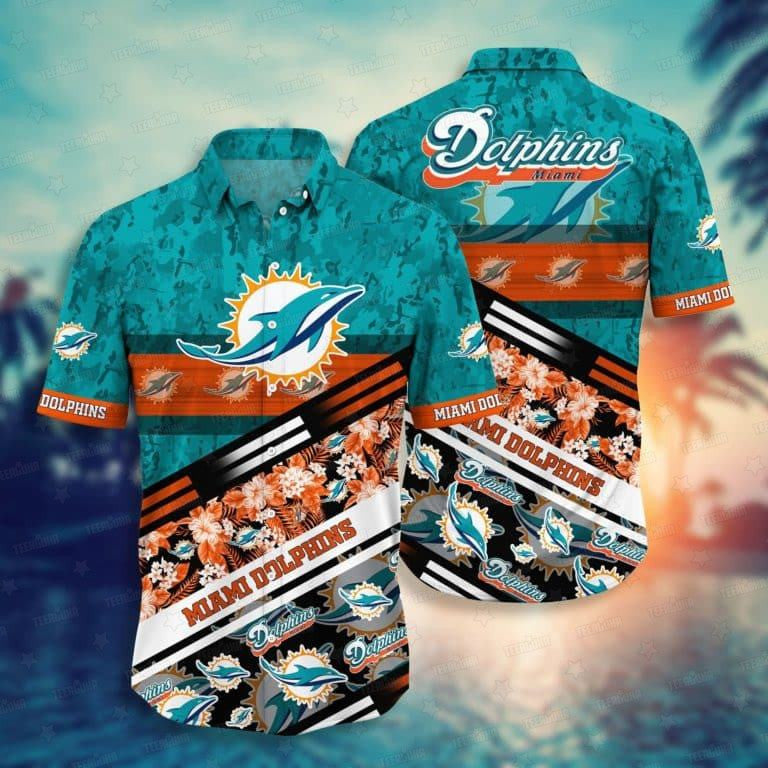 Miami Dolphins Hawaiian Shirt Floral Design 510035