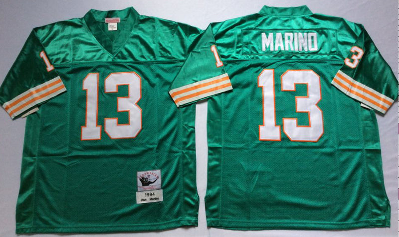 Miami Dolphins #13 Dan Marino Throwback Style 1