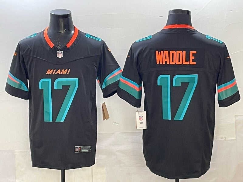 Miami Dolphins #17 Jaylen Waddle Dolphins Retro 5 Edition