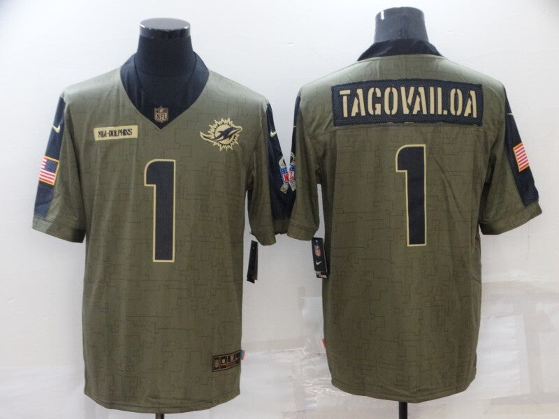 Miami Dolphins #1 Tua Tagovailoa 21 Salute 057