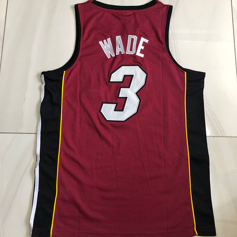 Miami Heat #3 Wade authentic 2005-06 jersey red with trophy Style 1