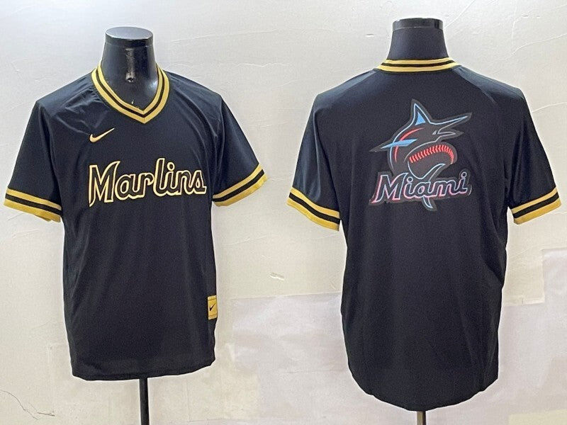 Miami Marlins Marlins Black Gold Adult Style 1