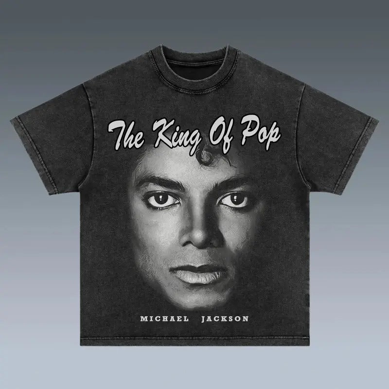 Michael Jackson Vintage Graphic 90s T-shirt, MJ Homage Retro T-shirt Unisex, Bootleg Inspired Unisex Shirt The King Of POP Shortsleeve Comfort Underwear Top