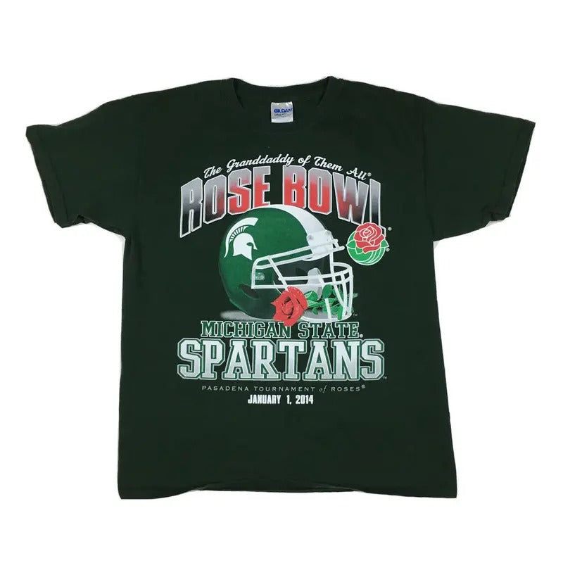 Michigan State University Spartans Football 2014 Rose Bowl T-Shirt, Sport Tees, Street Style, Unisex Tshirt Hoodie,...