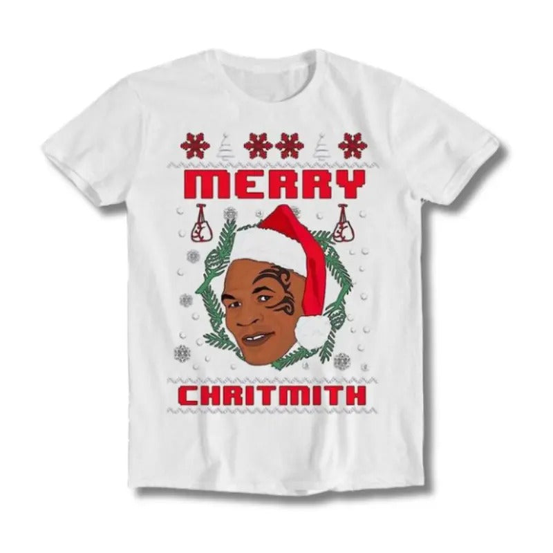 Mike Tyson T Shirt Christmas Chrithmith Boxing Funny Cool Graphic Tee, Sweatshirt, Hoodie Gift For Women Top Womenswear Underwear Humen Lady Comfort