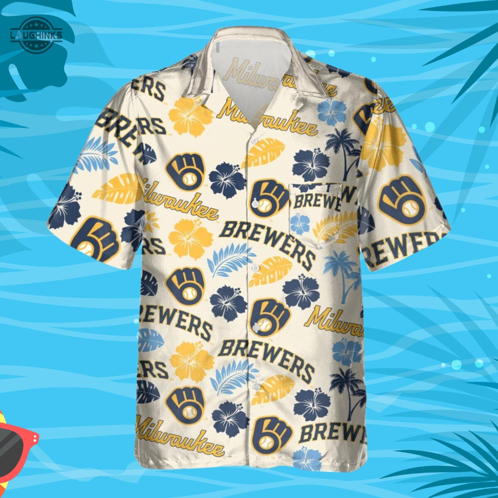 Milwaukee Brewers Hawaiian Shirt And Shorts Inspired By Brewers Hawaiian Shirt Night 2023 Milwaukee Brewers Promotions 2023 Brewers Theme Nights 2023