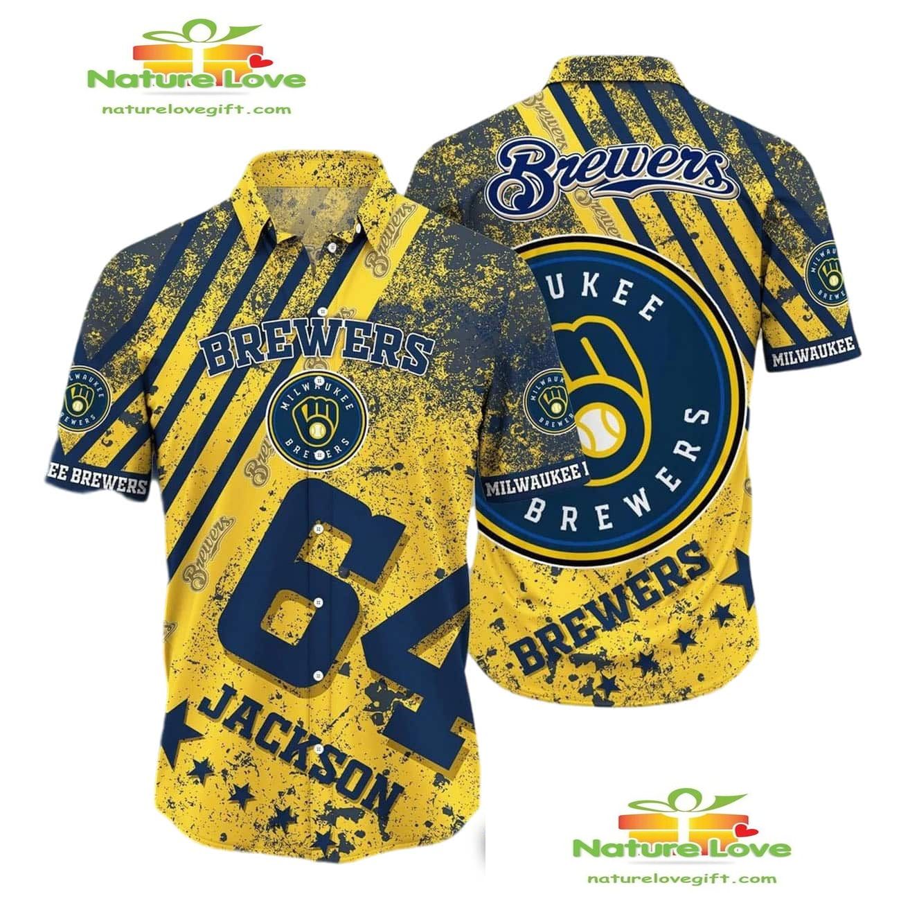 Milwaukee Brewers Hawaiian Shirt Personalized Aloha Shirt DT-GC0XFA8J