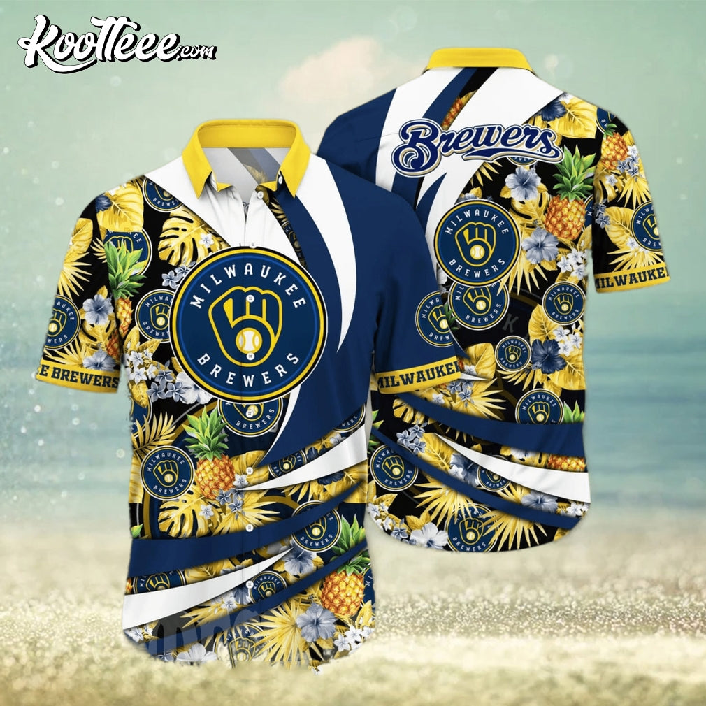 Milwaukee Brewers Tropical Hawaiian Shirt