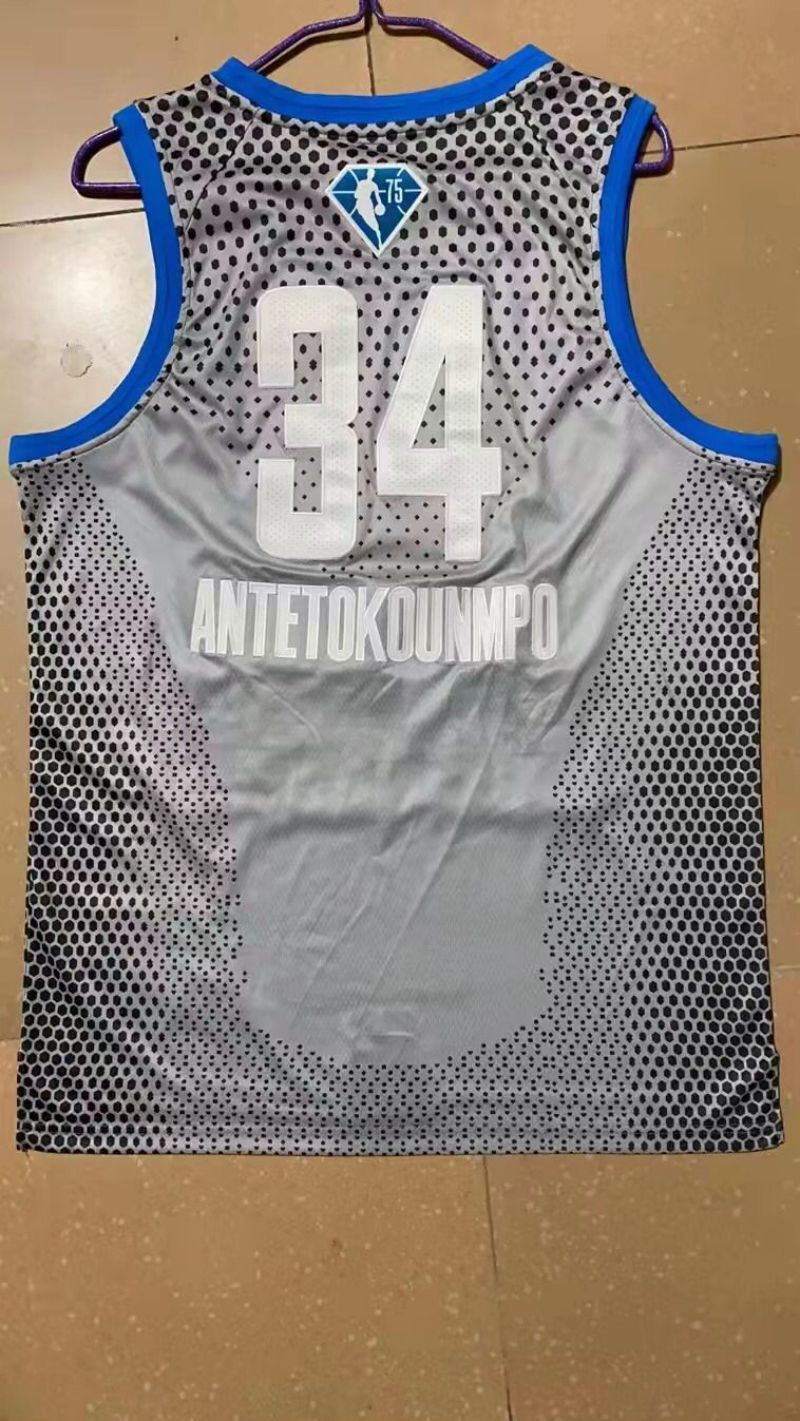 Milwaukee Bucks #34 Giannis Antetokounmpo 2022 All-Star Bucks 34 # Style 1