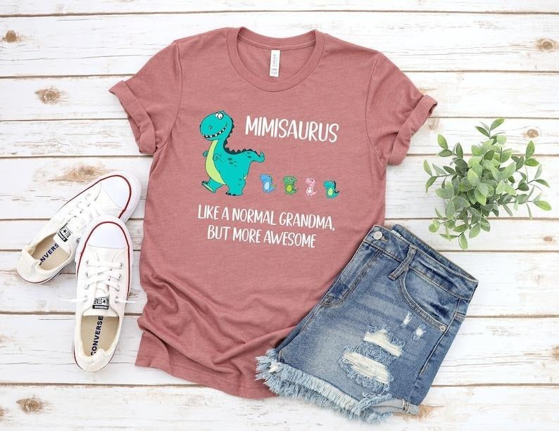 Mimisaurus Shirt Unisex, Mimi Shirt, Dino Shirt, Grandma Shirt, Mimi Gift, Gift for Mimi, Mimi Birthday, Grandma Gift,...