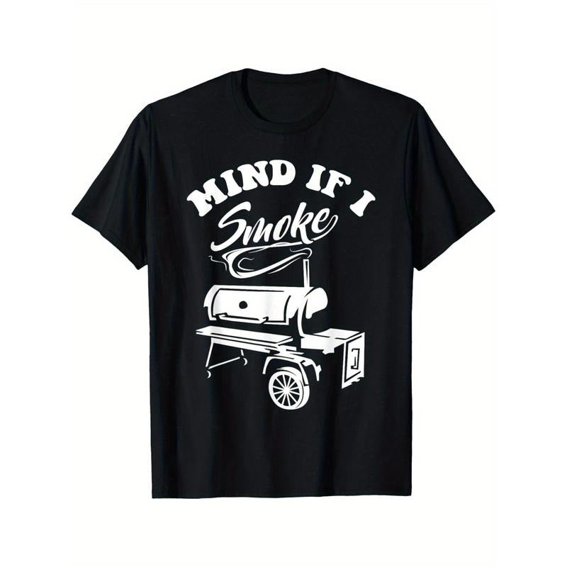 Mind if I Smoke - Funny BBQ Smoker & Grilling T-Shirt T-Shirt Made in USA Hoodie, Sweatshirt | InkThreadWorks.com