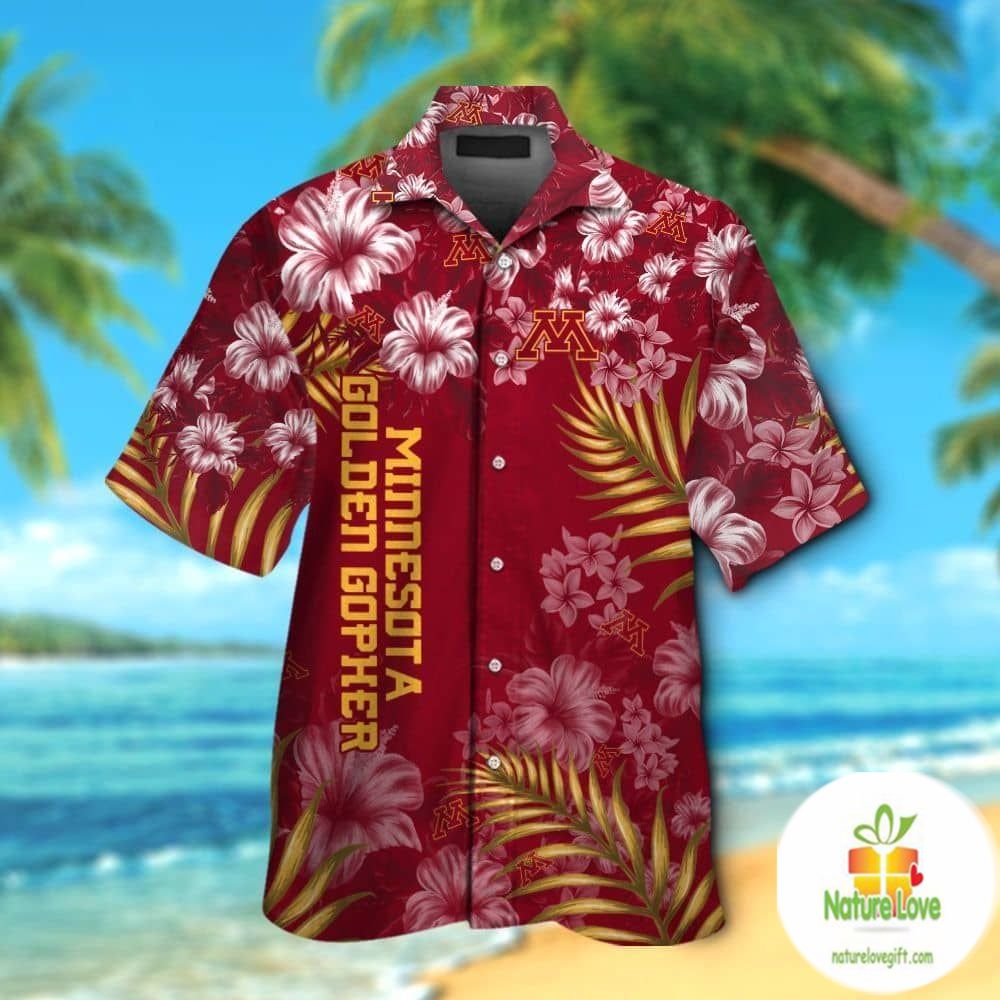 Minnesota Golden Gophers Hawaiian Shirt Aloha Short Sleeve Button Up