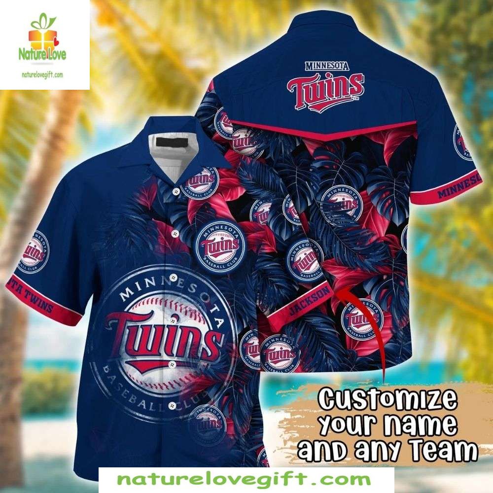 Minnesota Twins Hawaiian Shirt Personalized Aloha Shirt MLB Baseball Apparel