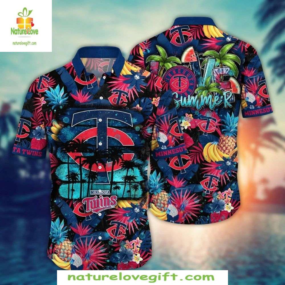 Minnesota Twins Hawaiian Shirt Tropical Summer Vibes Baseball Apparel