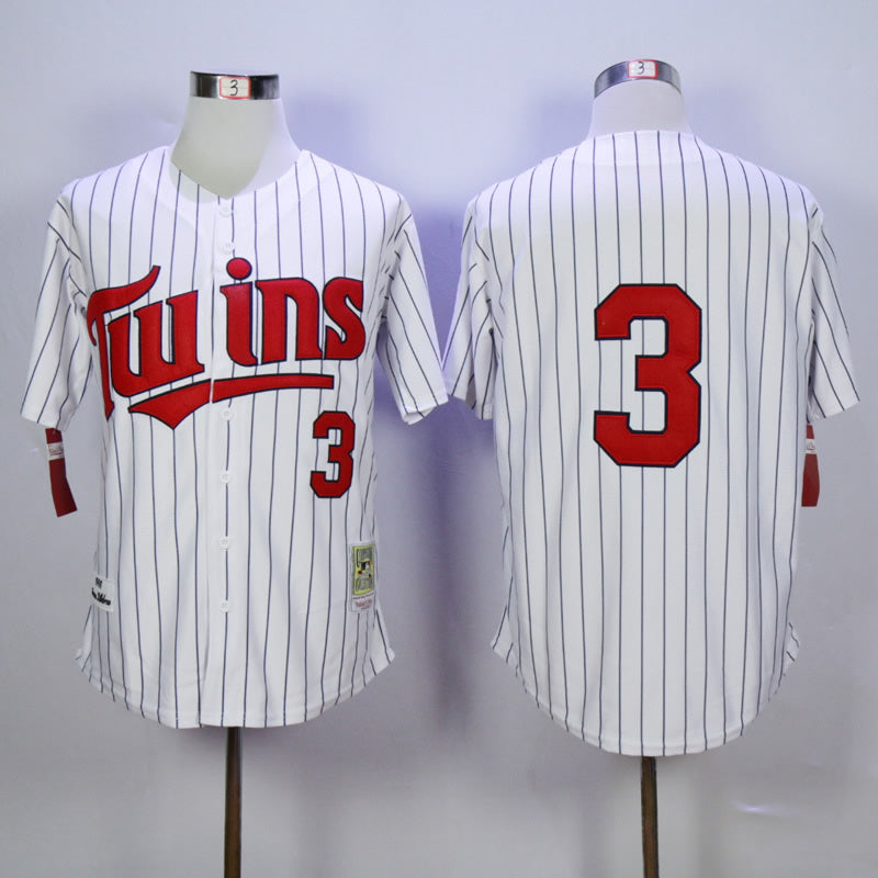 Minnesota Twins #3 Harmon Killebrew Twins 3 White Navy Stripe 1991 Retro Style 2