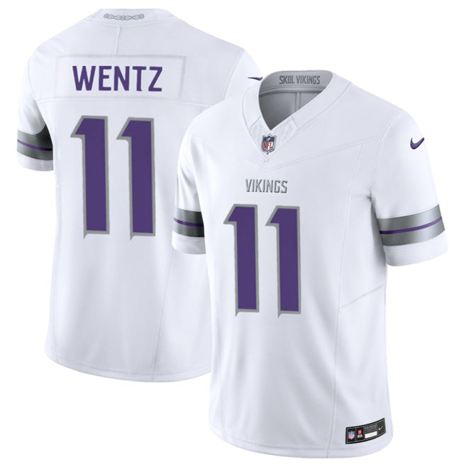 Minnesota Vikings #11 Carson Wentz White 2025 F.U.S.E. Winter Warrior Limited