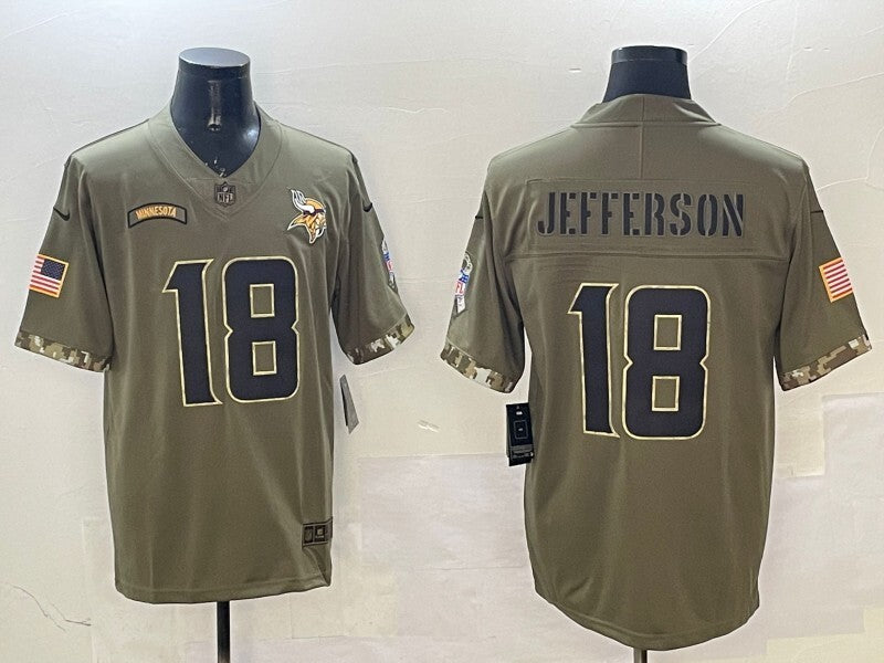 Minnesota Vikings #18 Justin Jefferson Salute