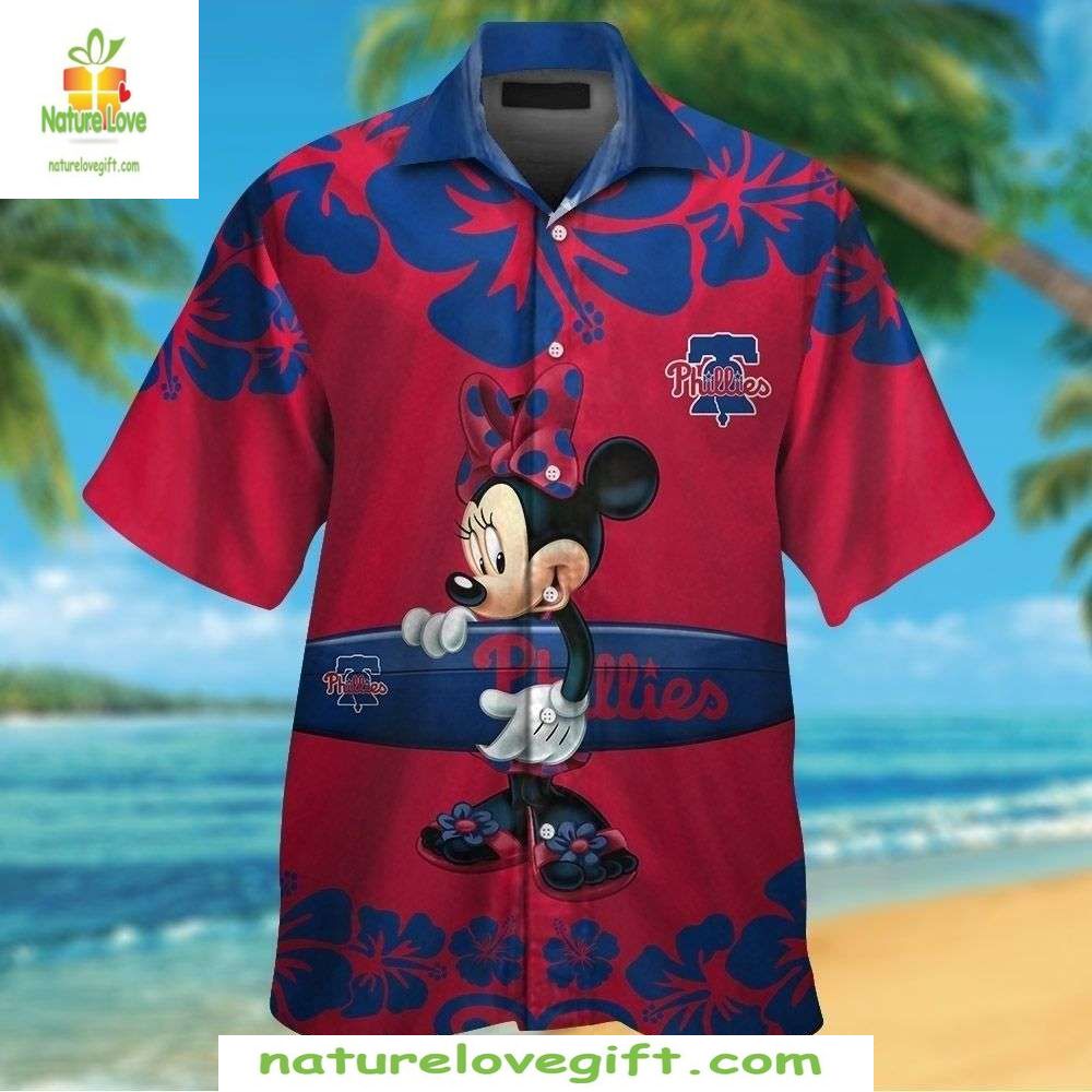 Philadelphia Phillies Hawaiian Shirt Minnie’s Phillies Paradise Baseball Apparel